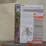 Information board showing the tourist route