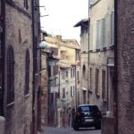 The streets of Urbino run up and down.