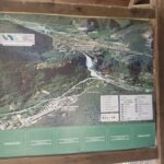 Trail map of Marmore Falls showing walking routes, viewpoints, and services in Umbria, Italy
