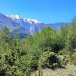 Majella National Park in Abruzzo, Italy: Mountain view with snow-capped peaks in the background